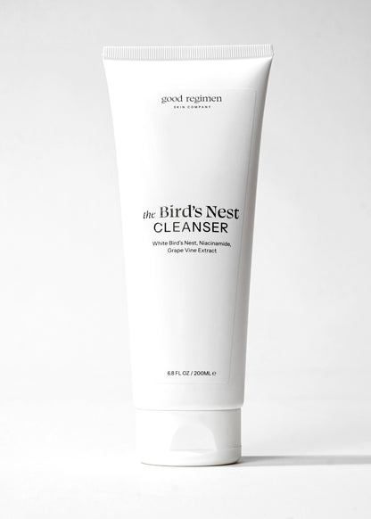 Good Regimen The Bird’s Nest Cleanser tube formulated with white bird’s nest, niacinamide, and grape vine extract for a gentle daily cleanse.