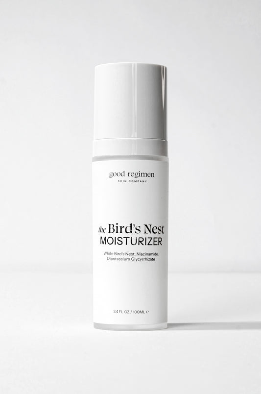 Good Regimen The Bird’s Nest Moisturizer bottle formulated with white bird’s nest, niacinamide, and dipotassium glycyrrhizate for lightweight daily hydration.