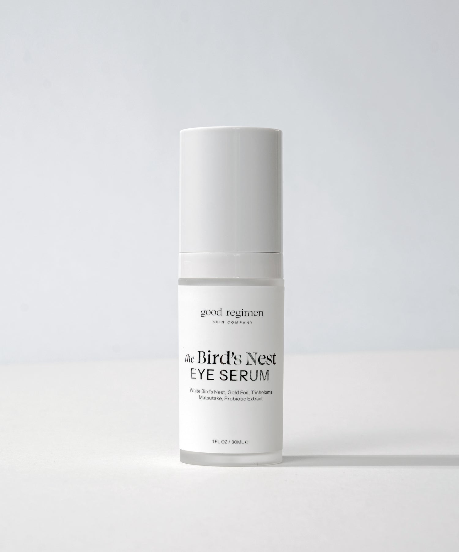 Good Regimen The Bird’s Nest Eye Serum, a lightweight eye serum formulated with white bird’s nest, gold foil, tricholoma matsutake, and probiotic extract.